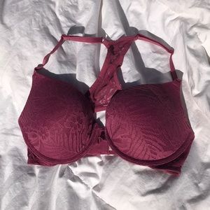 Racer back push-up bra